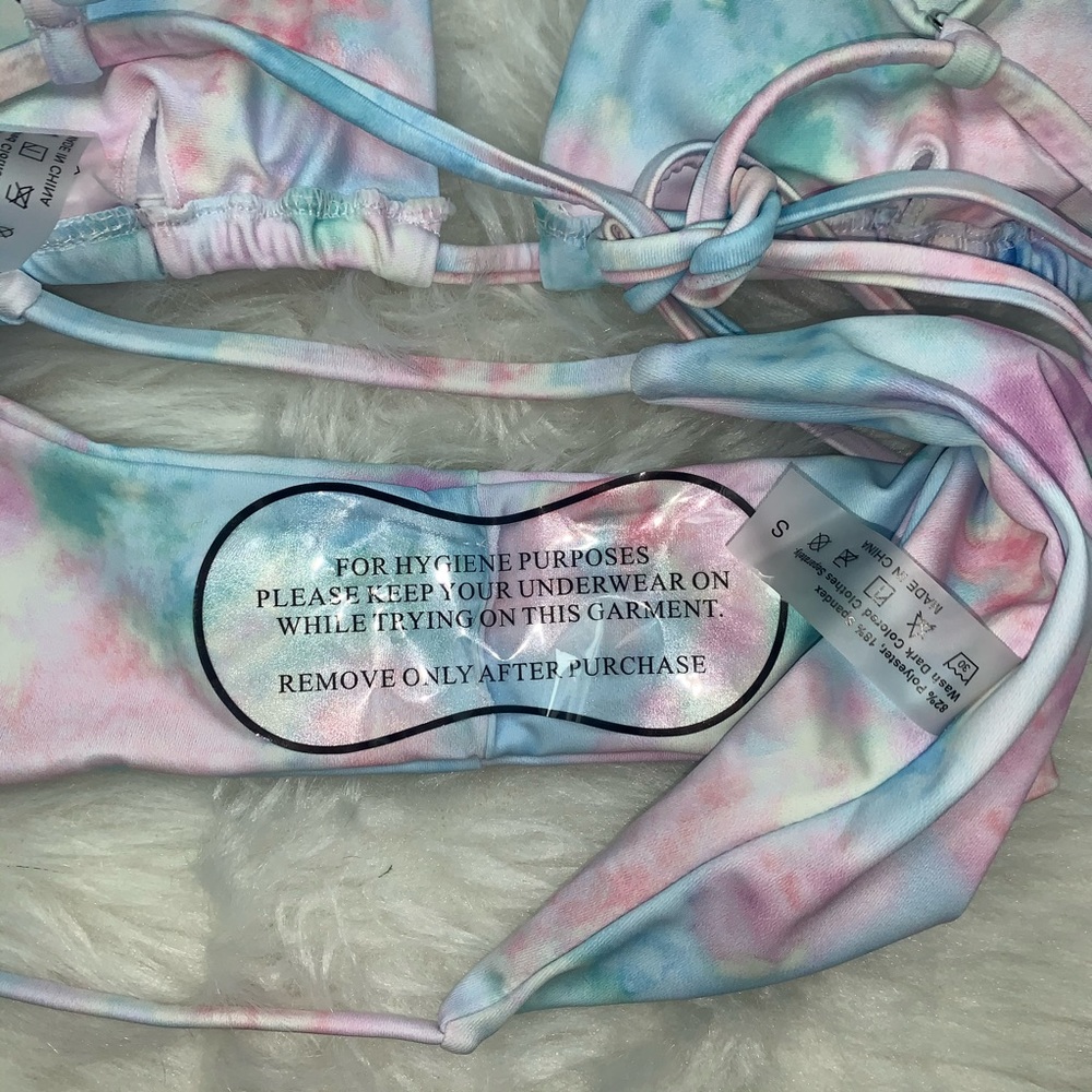 👙New! “NOVA” Tie Dye Triangle Tie Bikini Set - Picture 5 of 6
